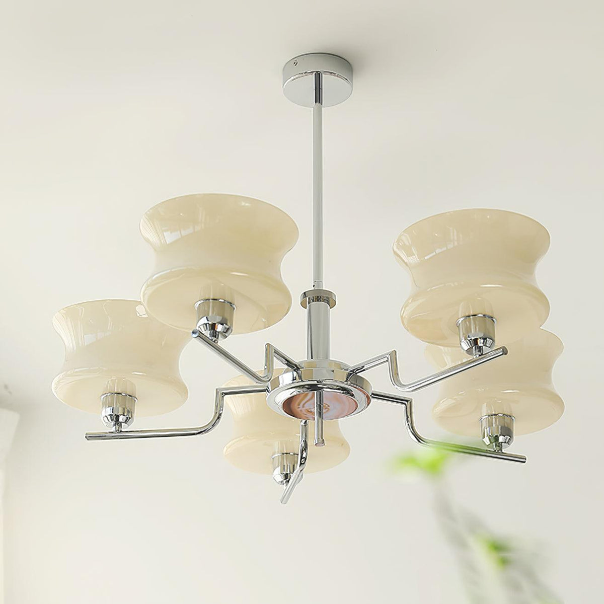 Vintage Gold Glass Ceiling Chandelier Light Fixture | Ventumra
