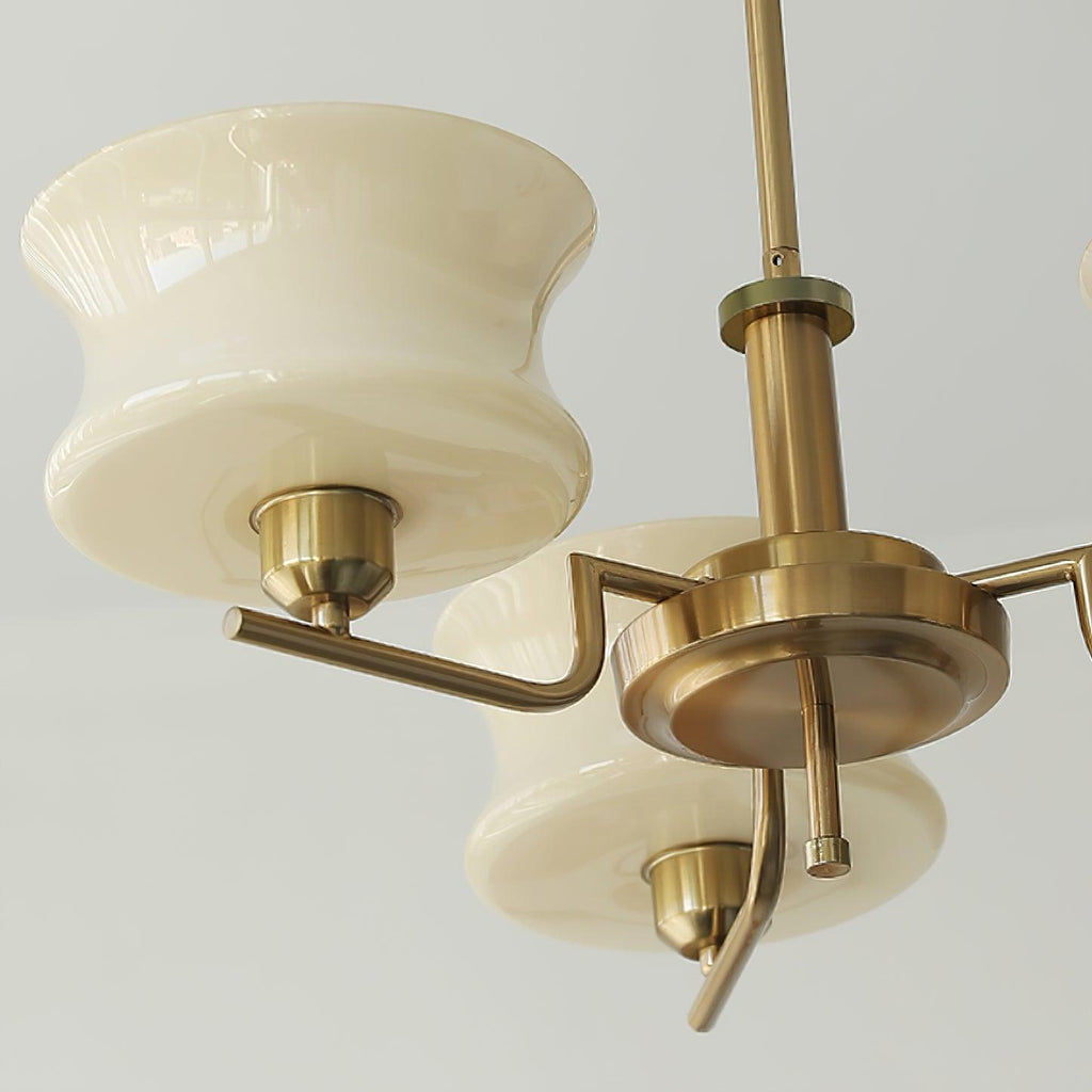 Vintage Gold Glass Ceiling Chandelier Light Fixture | Ventumra