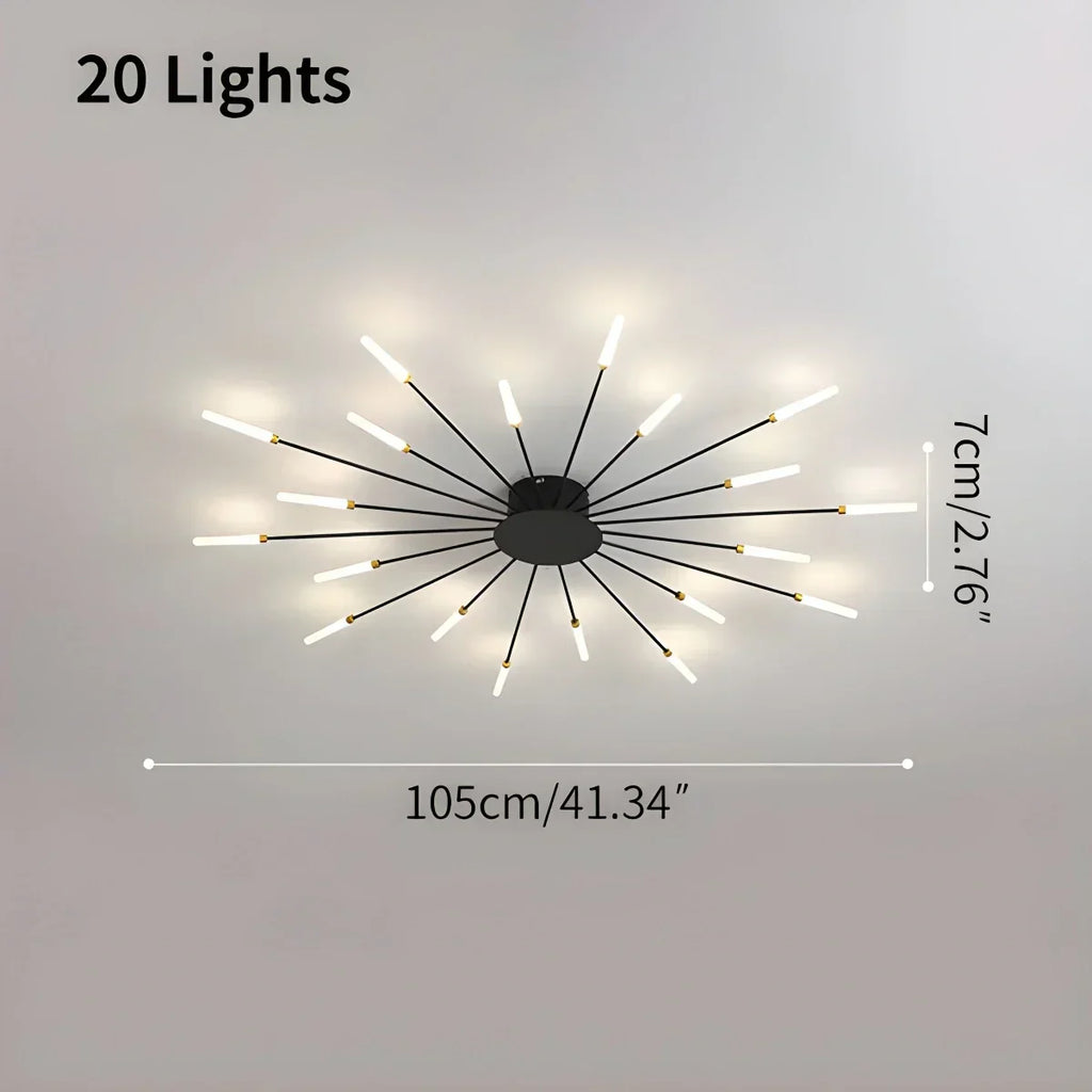 Taklampe med fyrverkeristjerne for moderne hjem | Ventumra