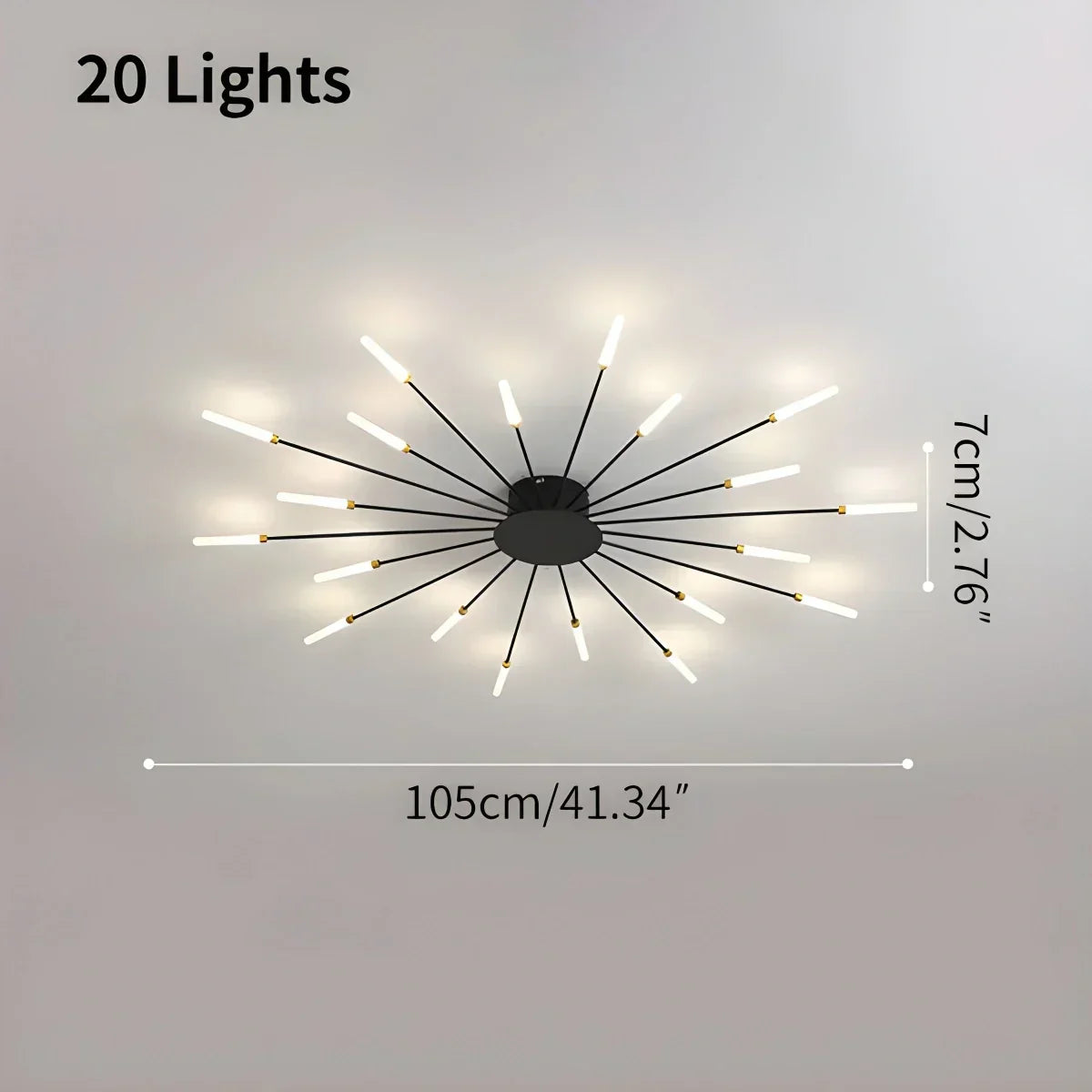 Taklampe med fyrverkeristjerne for moderne hjem | Ventumra