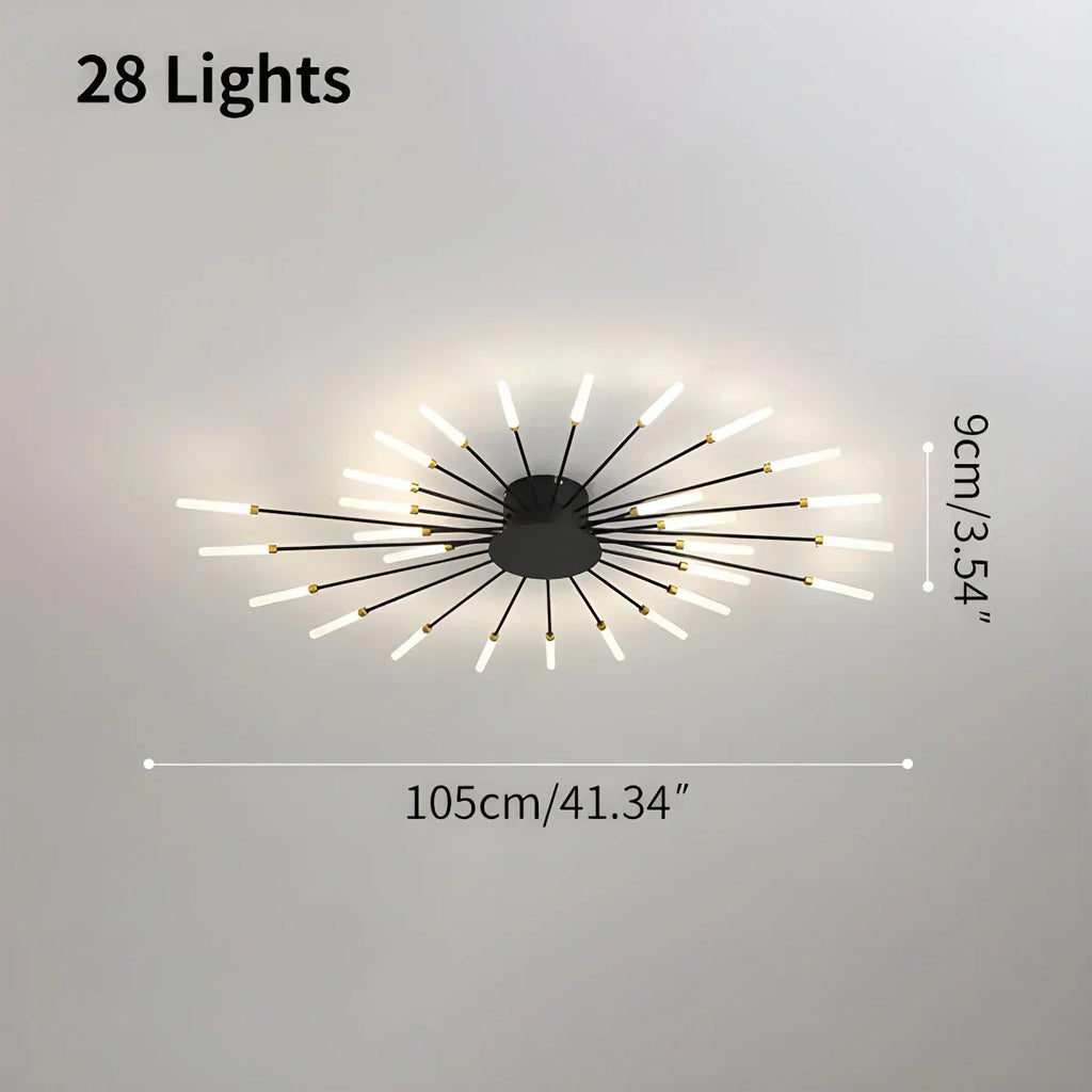 Taklampe med fyrverkeristjerne for moderne hjem | Ventumra