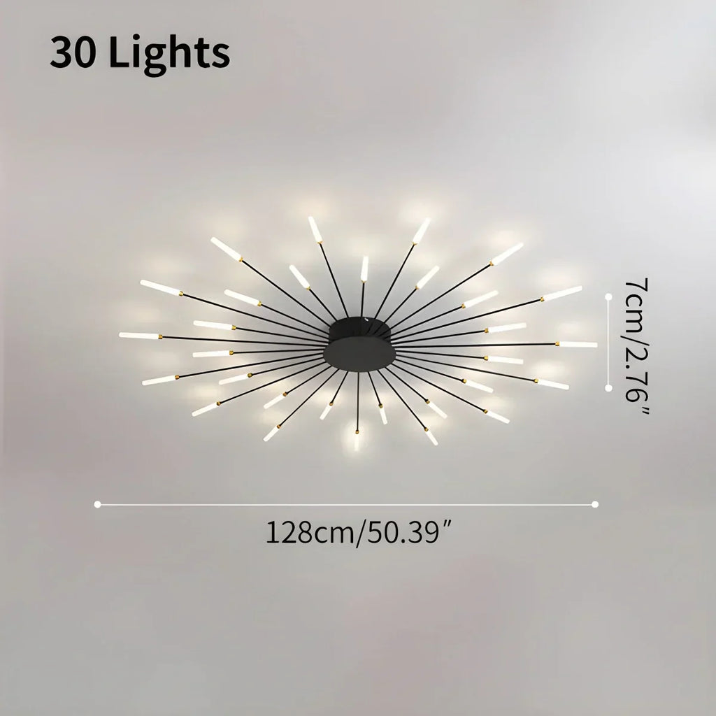 Taklampe med fyrverkeristjerne for moderne hjem | Ventumra