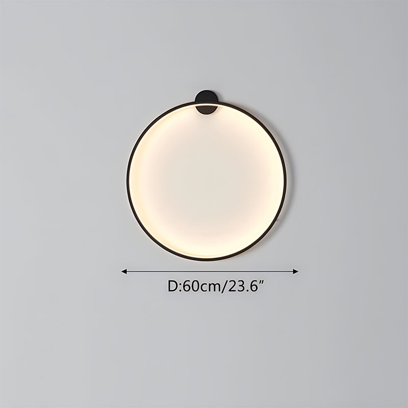 مصباح جداري دائري بتقنية LED وتصميم حلقي مستدير لغرفة المعيشة | فينتومرا