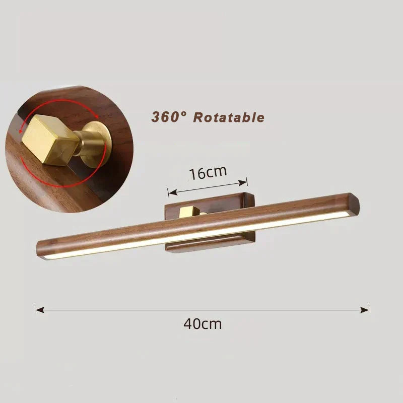 SylvaLume Black Walnut Lamp for Bathroom With Timeless Natural Glow