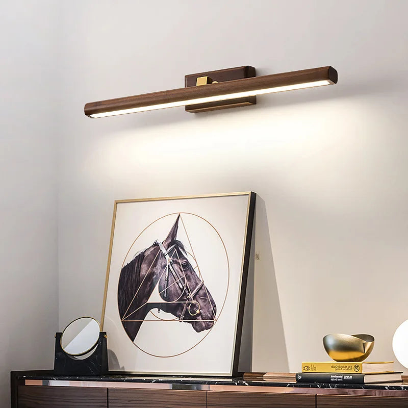 SylvaLume Black Walnut Lamp for Bathroom With Timeless Natural Glow