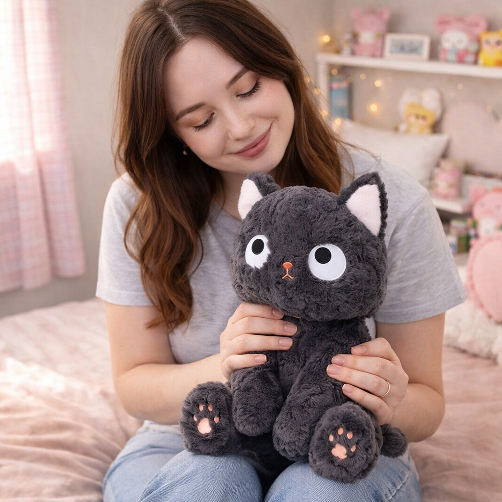 Peluche di gatto nero Jiji, carino e soffice | Scorte limitate | ventumra