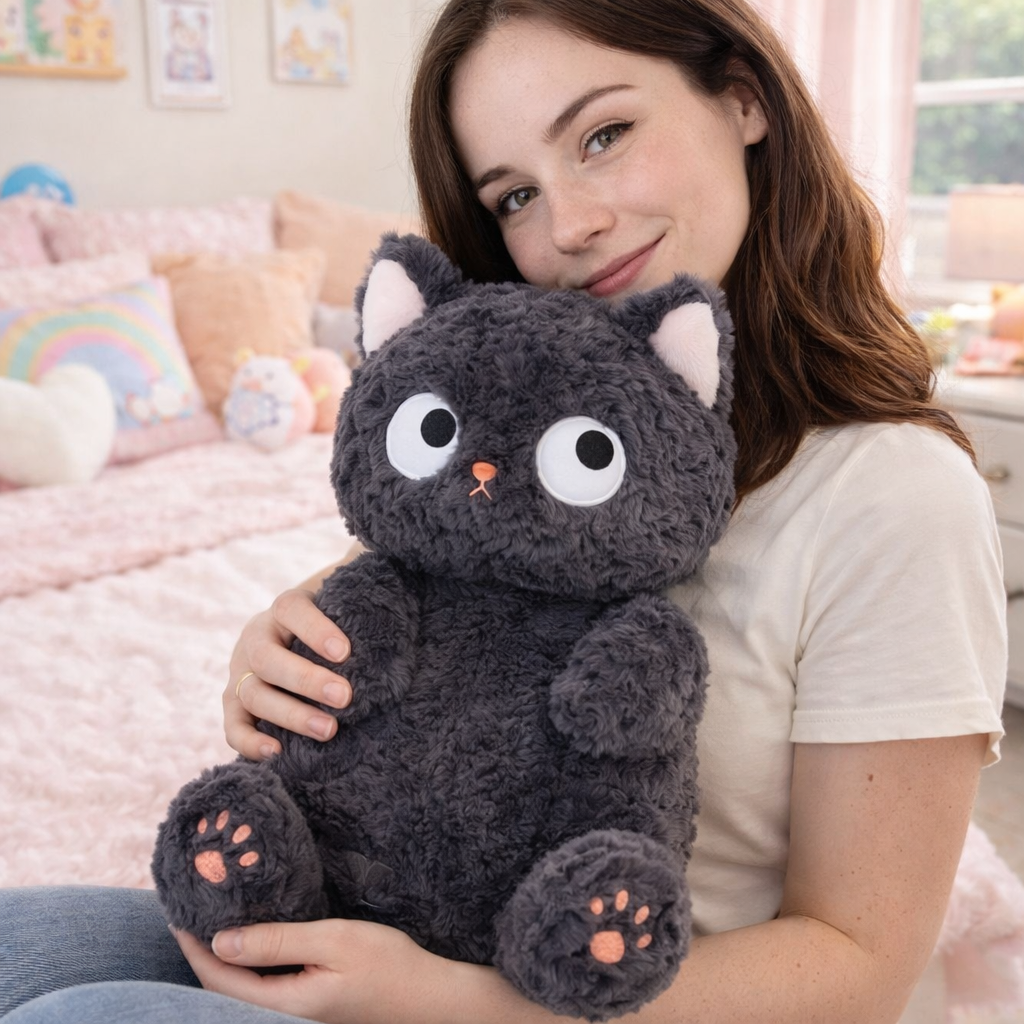 kawaiies-softtoys-plushies-kawaii-plush-Jiji the Cute Fluffy Black Cat Plushie | Limited stock Soft toy 
