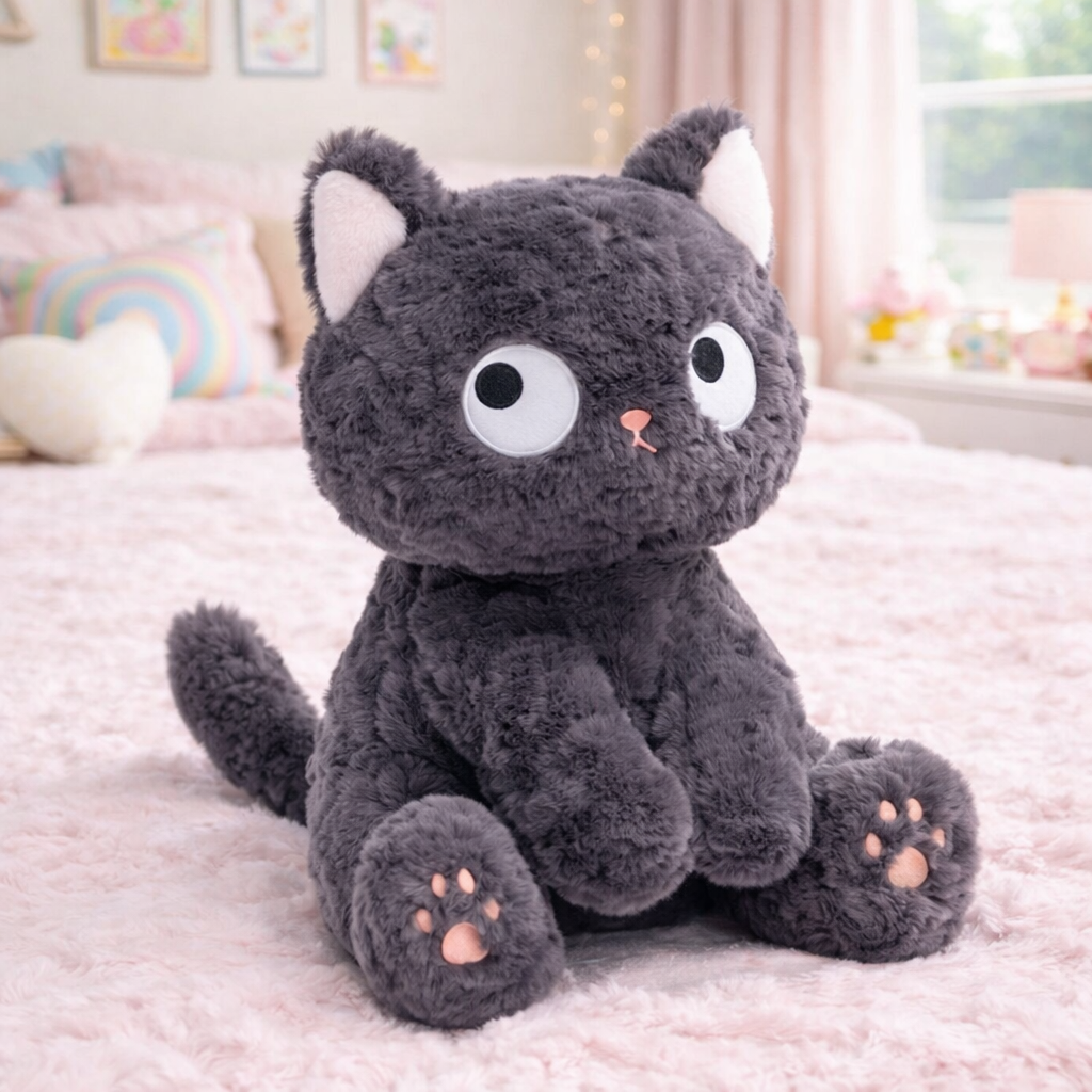 Peluche di gatto nero Jiji, carino e soffice | Scorte limitate | ventumra