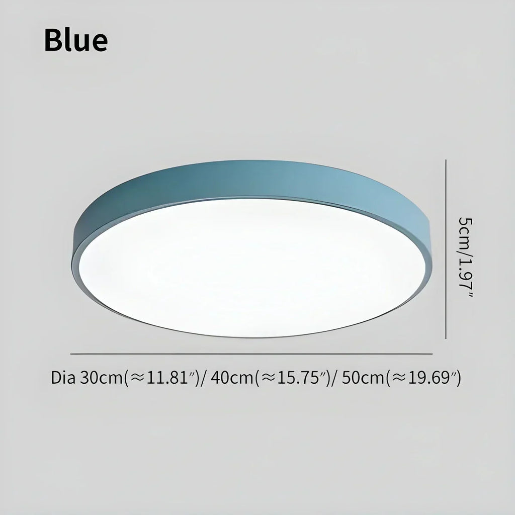 Candeeiro de teto LED Macaron, luminária circular minimalista para interiores modernos | Ventumra