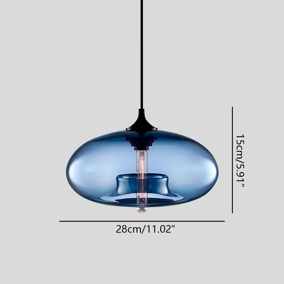 Vibrant Glass Pendant Light For Dining Room Decor | Ventumra