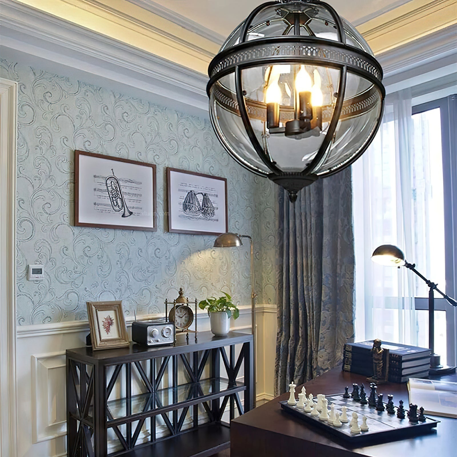 Edward retro-hanglamp van glas | ventumra