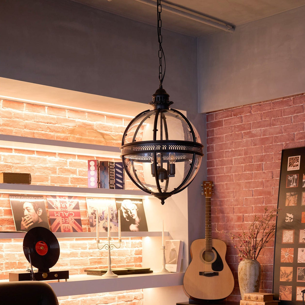 Edward retro-hanglamp van glas | ventumra