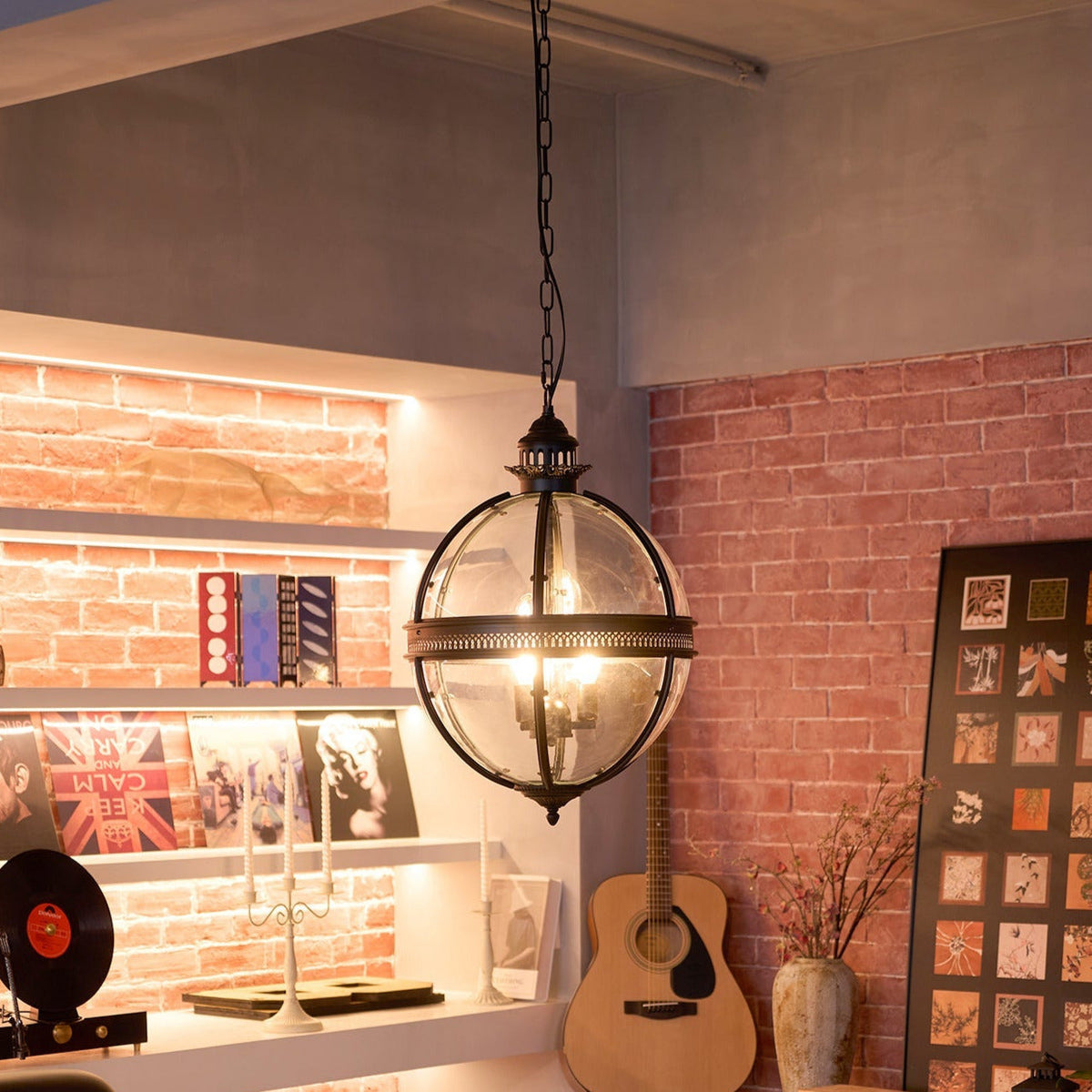 Edward retro-hanglamp van glas | ventumra