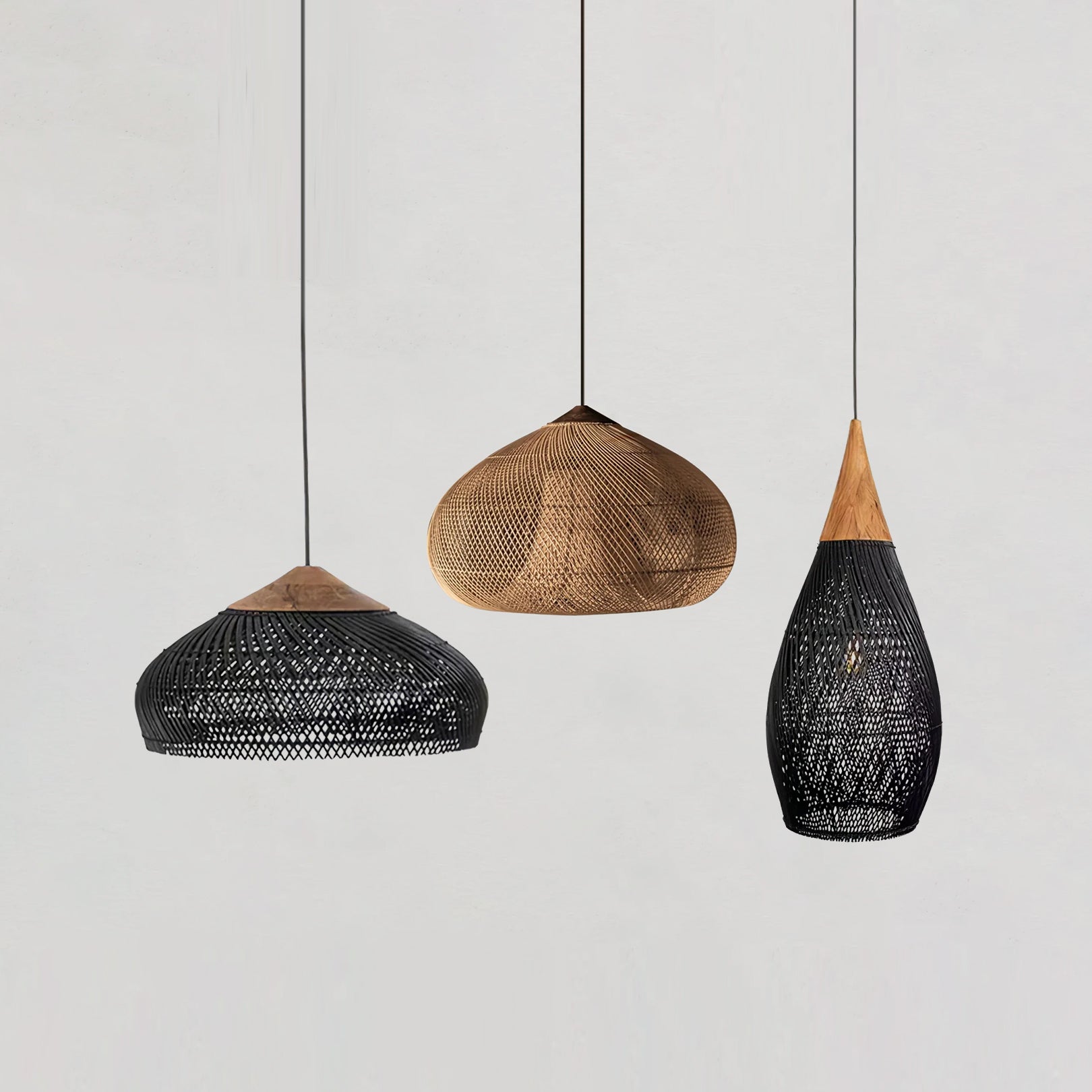 Evelyn Braided Rattan Livingroom Pendant Lamp | ventumra