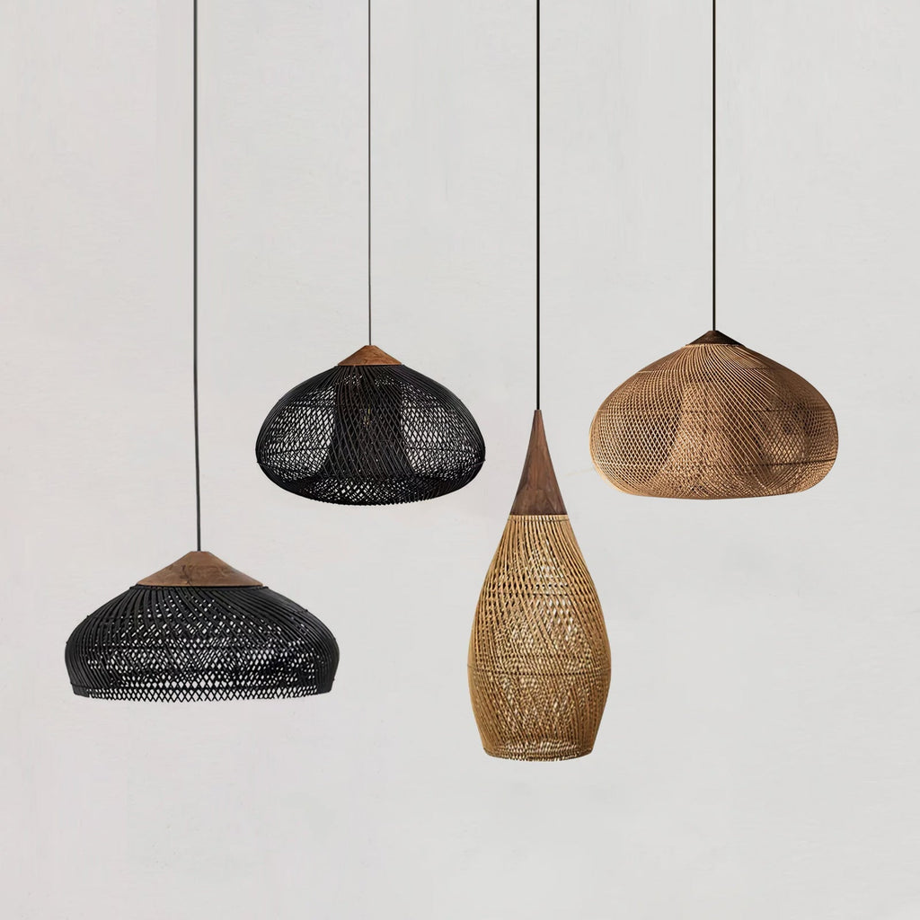 Evelyn Braided Rattan Livingroom Pendant Lamp | ventumra