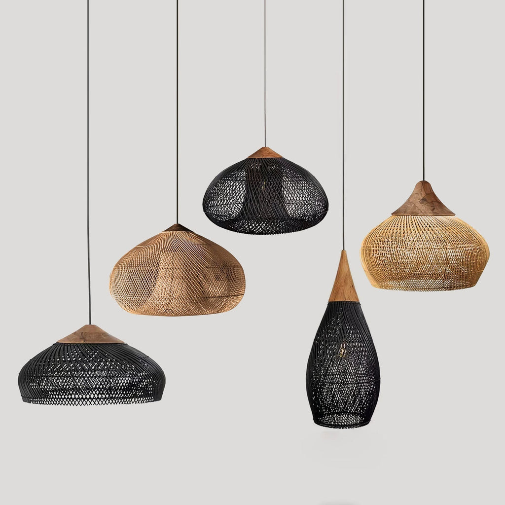 Evelyn Braided Rattan Livingroom Pendant Lamp | ventumra