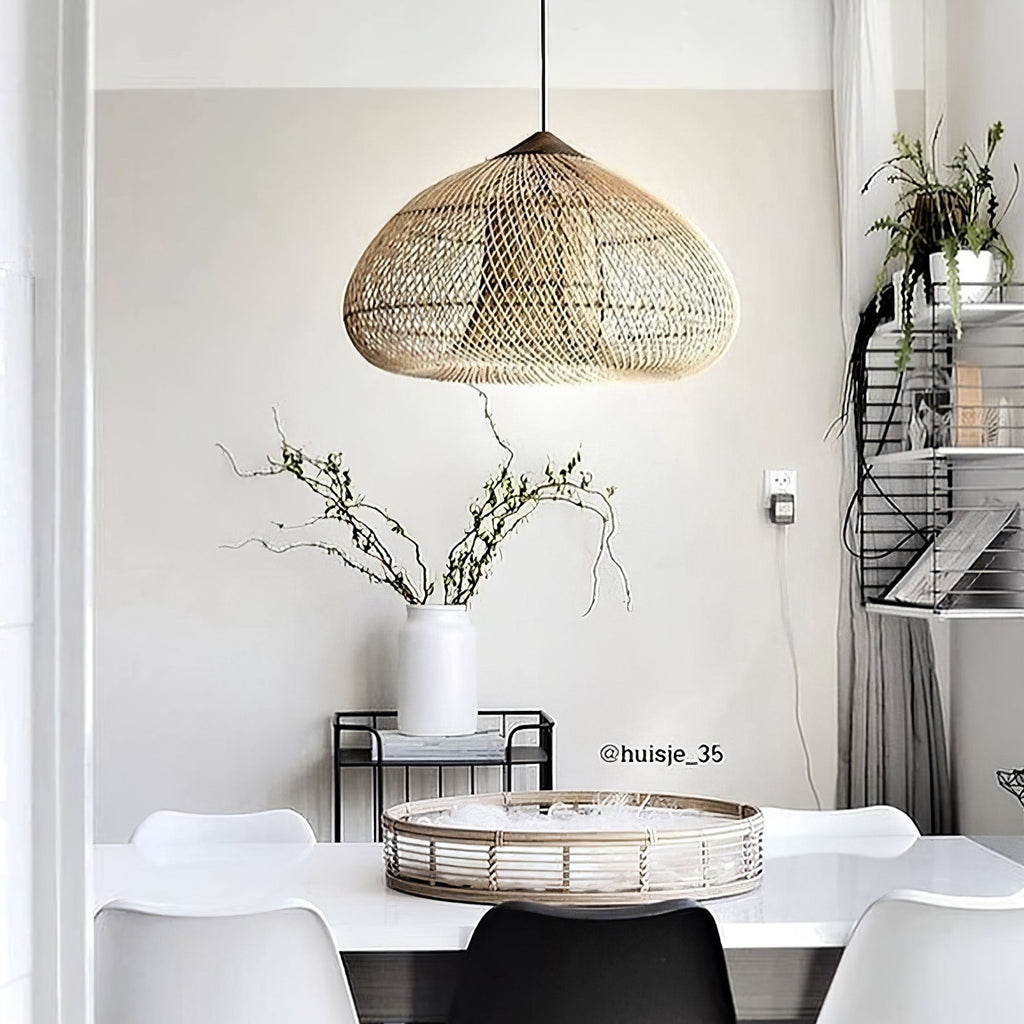Evelyn Braided Rattan Livingroom Pendant Lamp | ventumra
