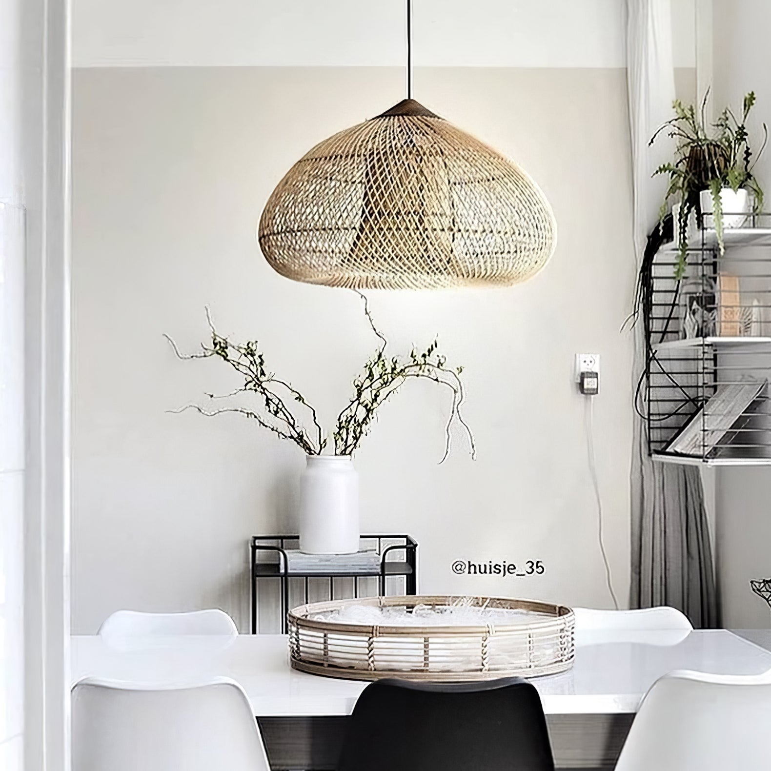 Evelyn Braided Rattan Livingroom Pendant Lamp | ventumra