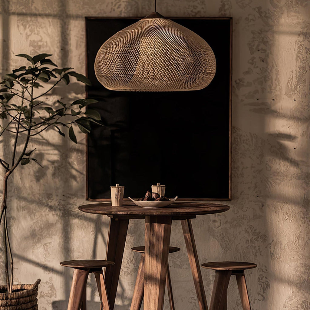 Evelyn Braided Rattan Livingroom Pendant Lamp | ventumra