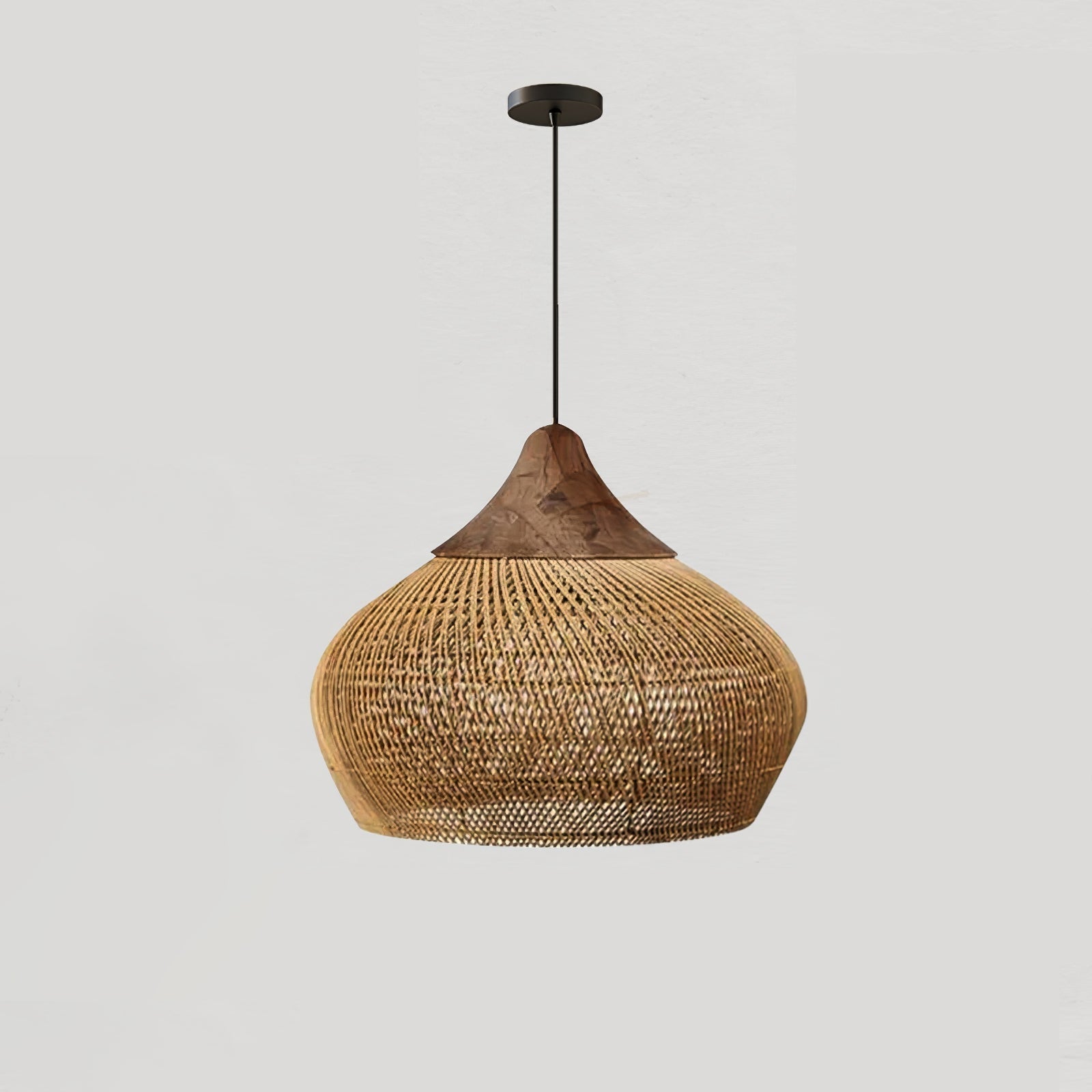 Evelyn Braided Rattan Livingroom Pendant Lamp | ventumra