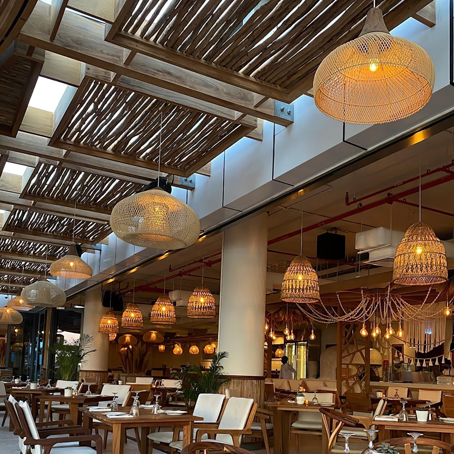Evelyn Braided Rattan Livingroom Pendant Lamp | ventumra