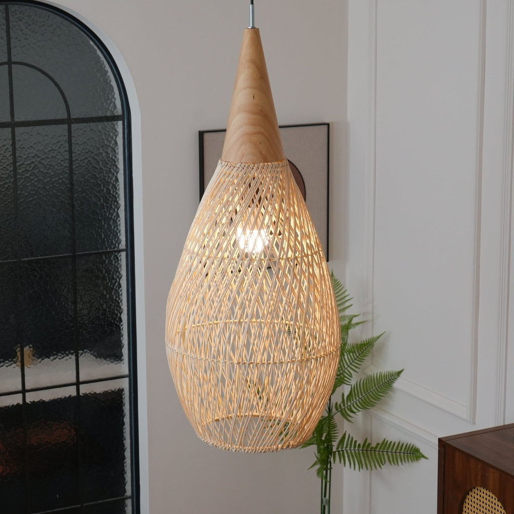 Evelyn Braided Rattan Livingroom Pendant Lamp | ventumra