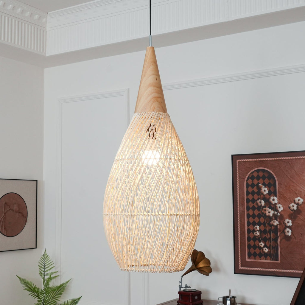 Evelyn Braided Rattan Livingroom Pendant Lamp | ventumra