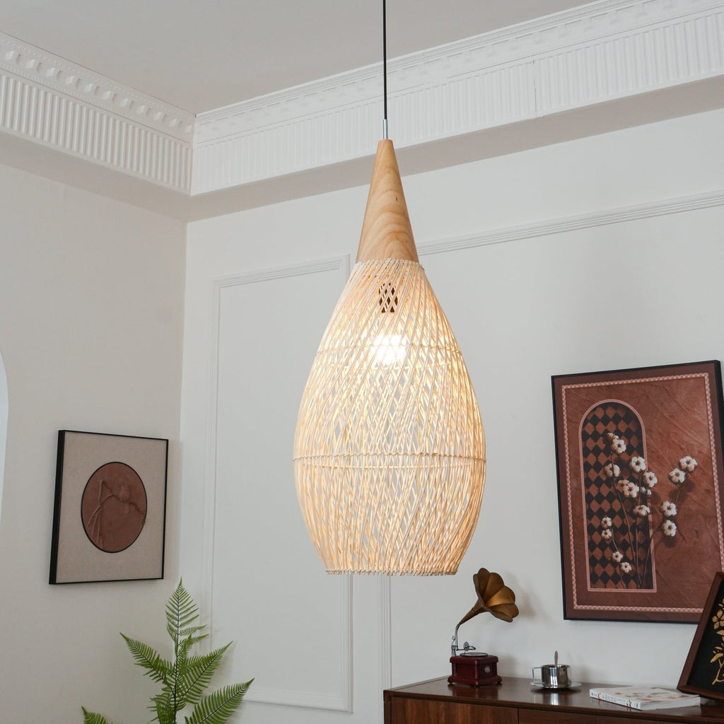 Evelyn Braided Rattan Livingroom Pendant Lamp | ventumra