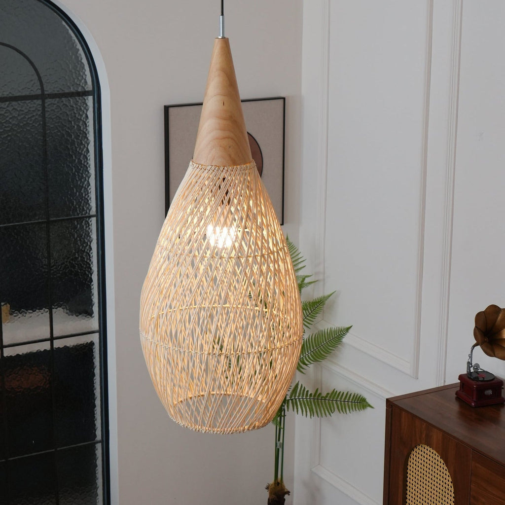 Evelyn Braided Rattan Livingroom Pendant Lamp | ventumra