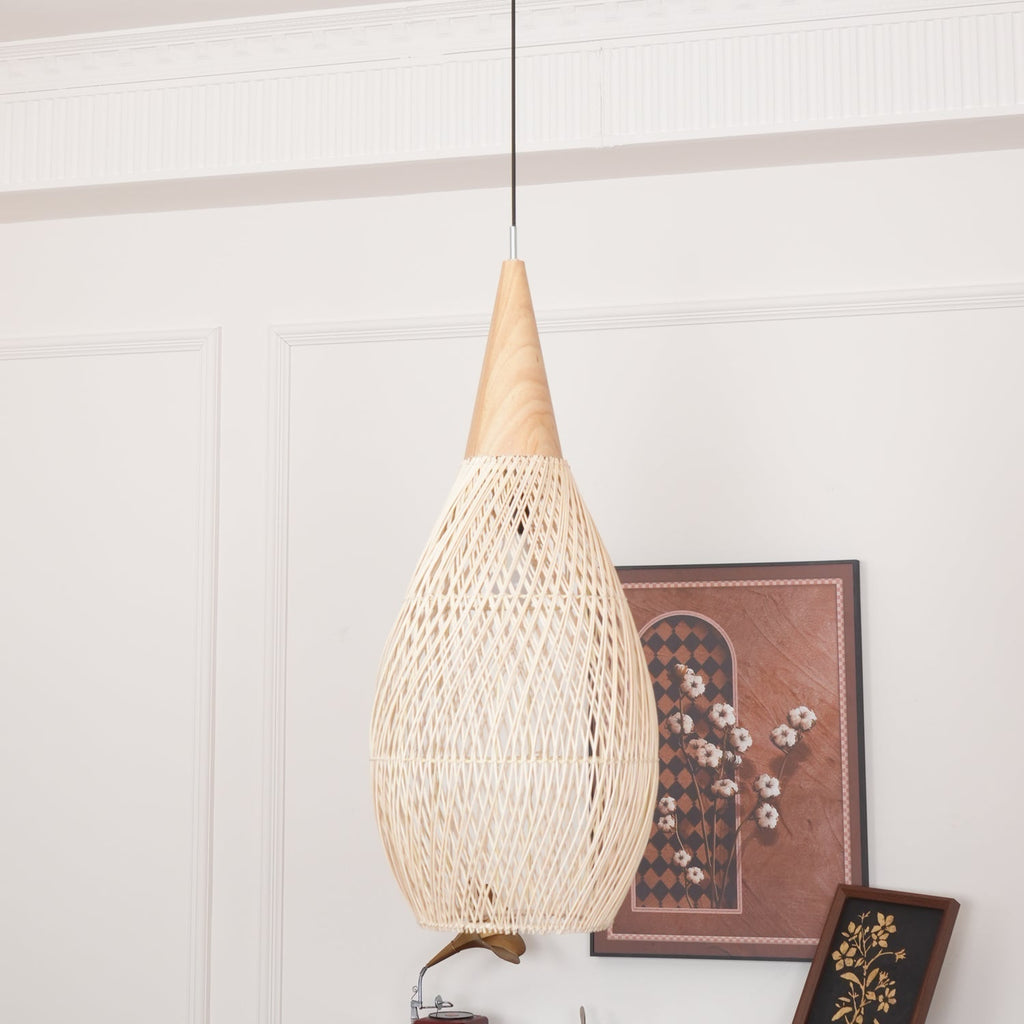 Evelyn Braided Rattan Livingroom Pendant Lamp | ventumra