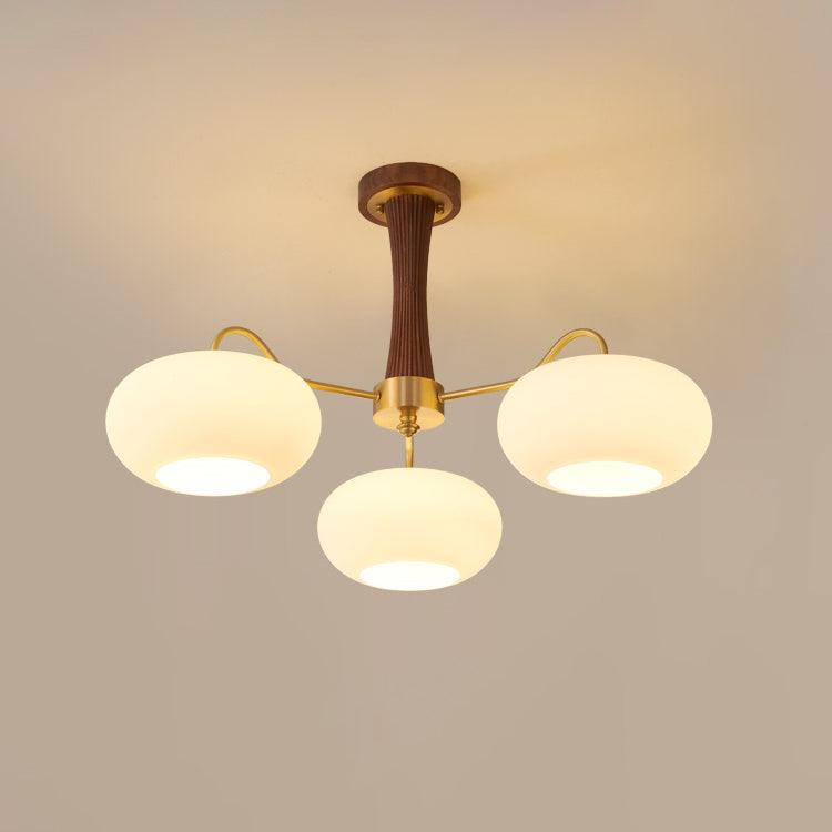 Candy Brass Wooden Glass Persimmon Chandelier | ventumra