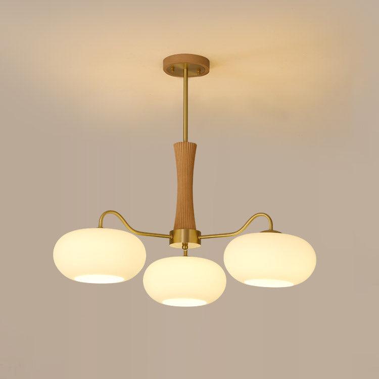 Candy Brass Wooden Glass Persimmon Chandelier | ventumra
