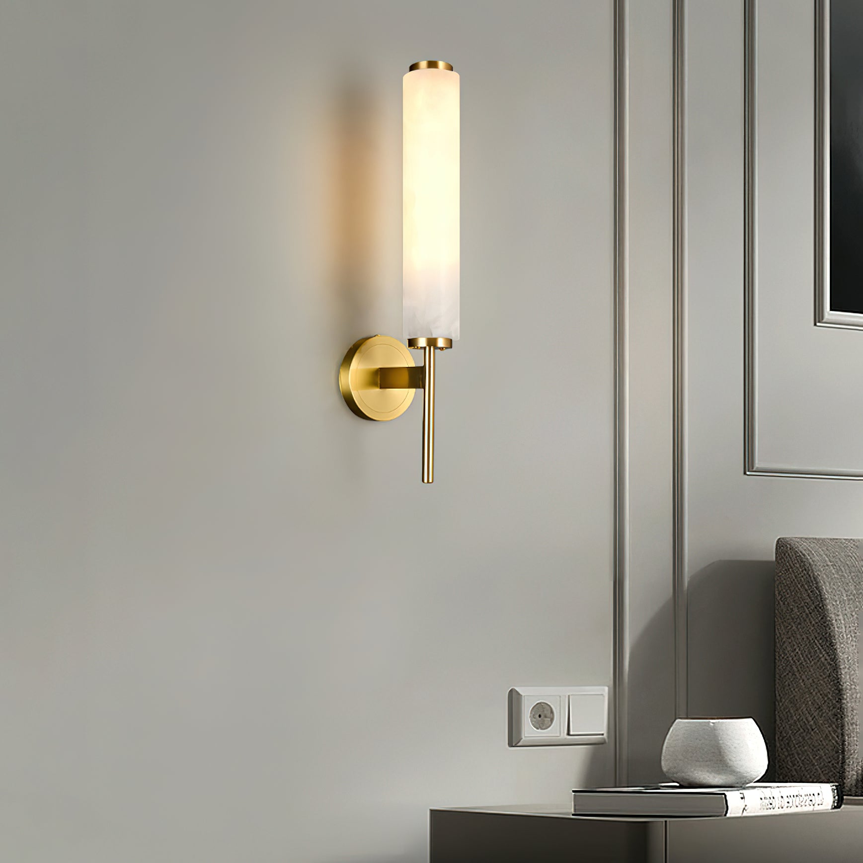 Jern Art Deco Alabaster Wall Lamp | ventumra