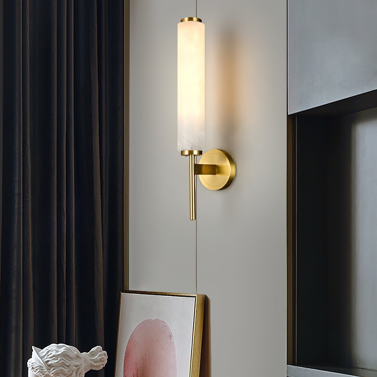 Jern Art Deco Alabaster Wall Lamp | ventumra