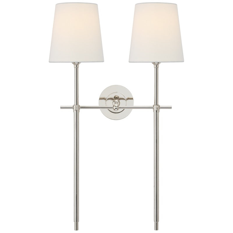 Theodore wandlamp messing stof | ventumra