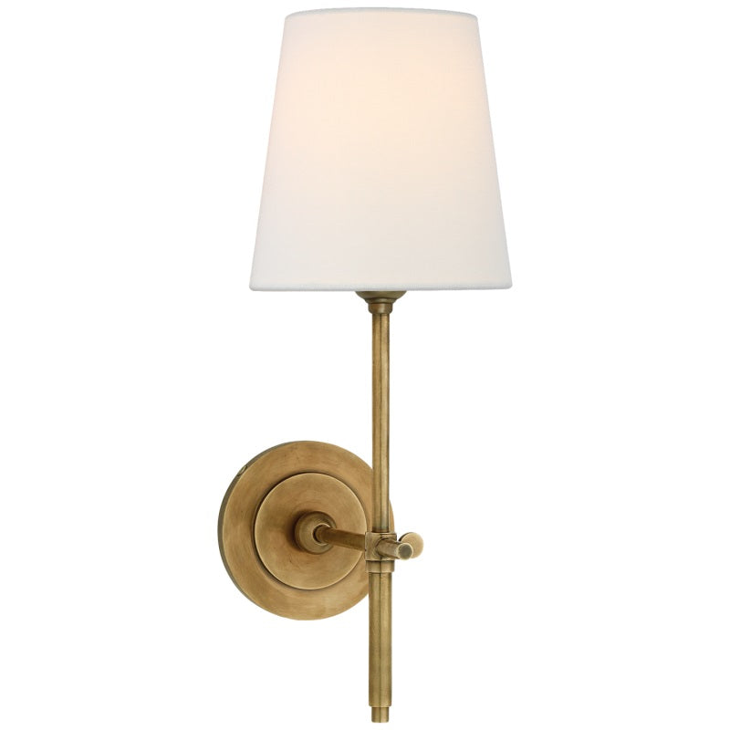 Theodore wandlamp messing stof | ventumra