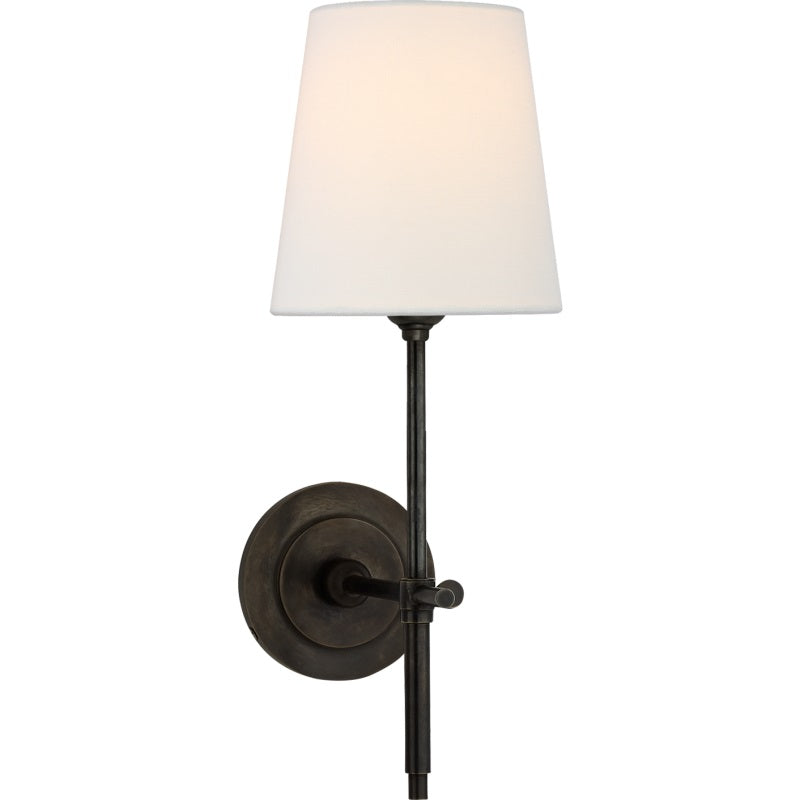 Theodore wandlamp messing stof | ventumra