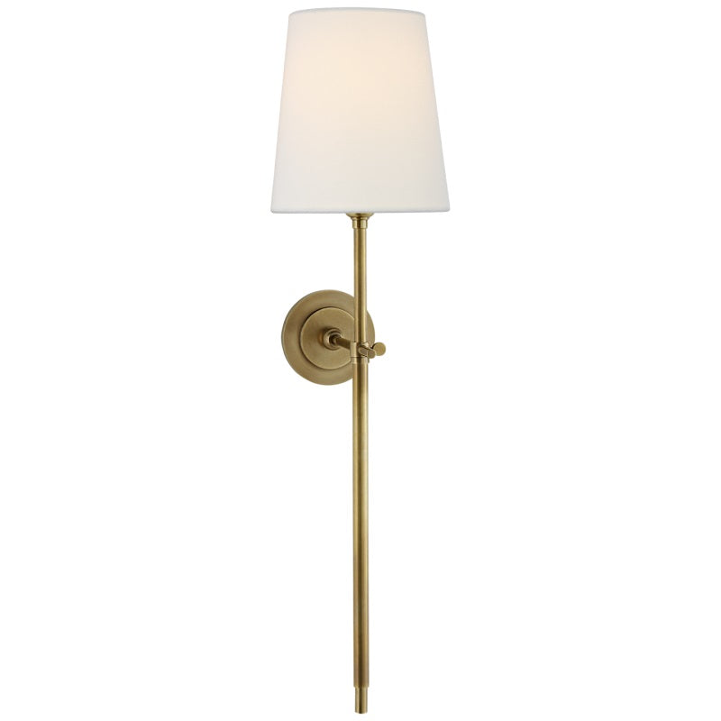 Theodore wandlamp messing stof | ventumra