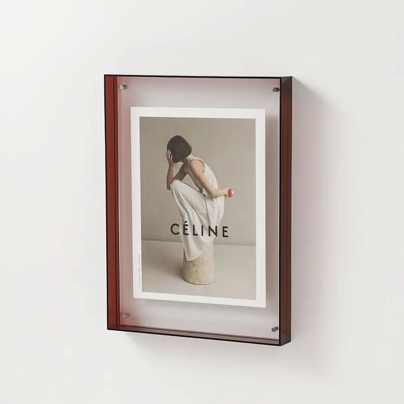 Présentoir photo en acrylique transparent et coloré PrismFrame