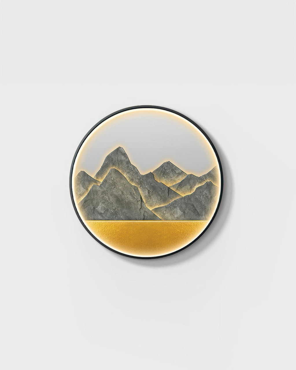 Luxe Mountain Refuge Circle Wall Decor Lamp with Warm Glow