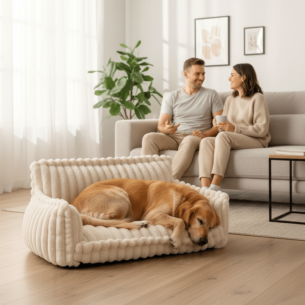 Orthopädisches Hundebett von PawNest — weiches, waschbares Haustiersofa