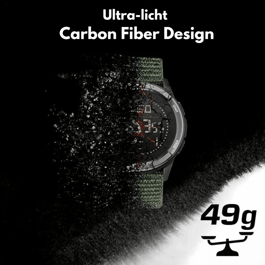 Orologio sportivo TrailForge — Design in carbonio da 60g