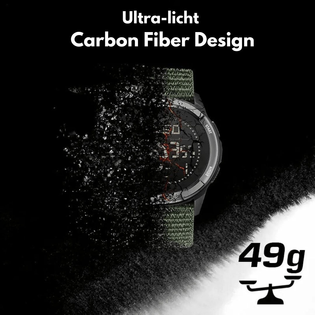 Orologio sportivo TrailForge — Design in carbonio da 60g