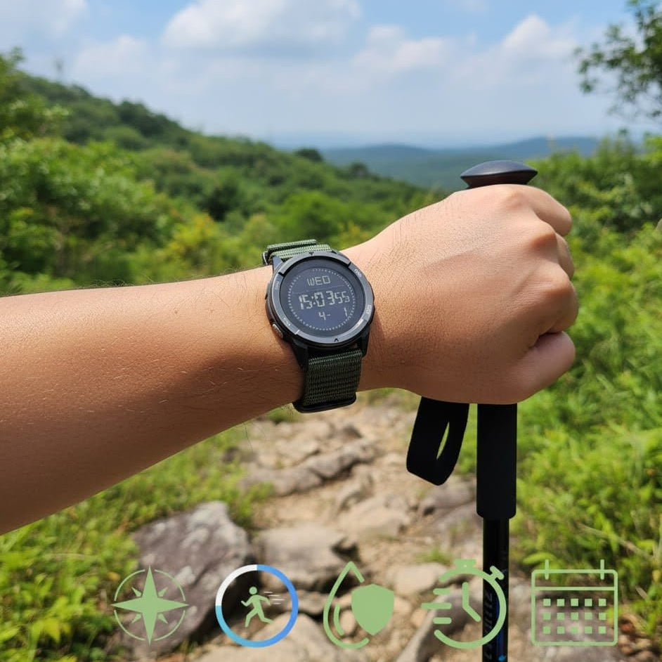 Orologio sportivo TrailForge — Design in carbonio da 60g