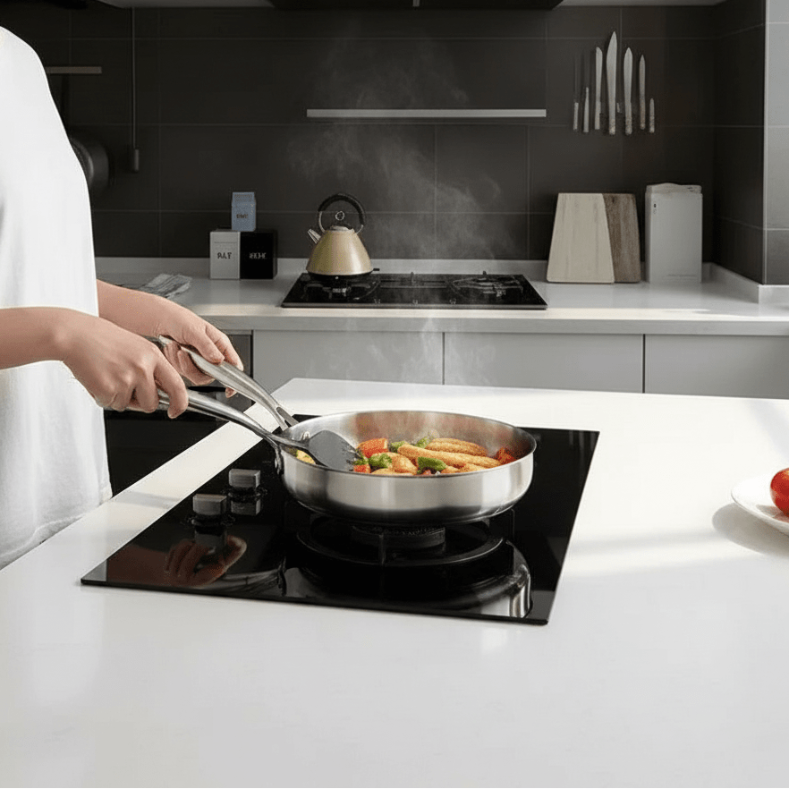 NovaGrid Heavy-Duty 316 Stainless Steel Nonstick Skillet