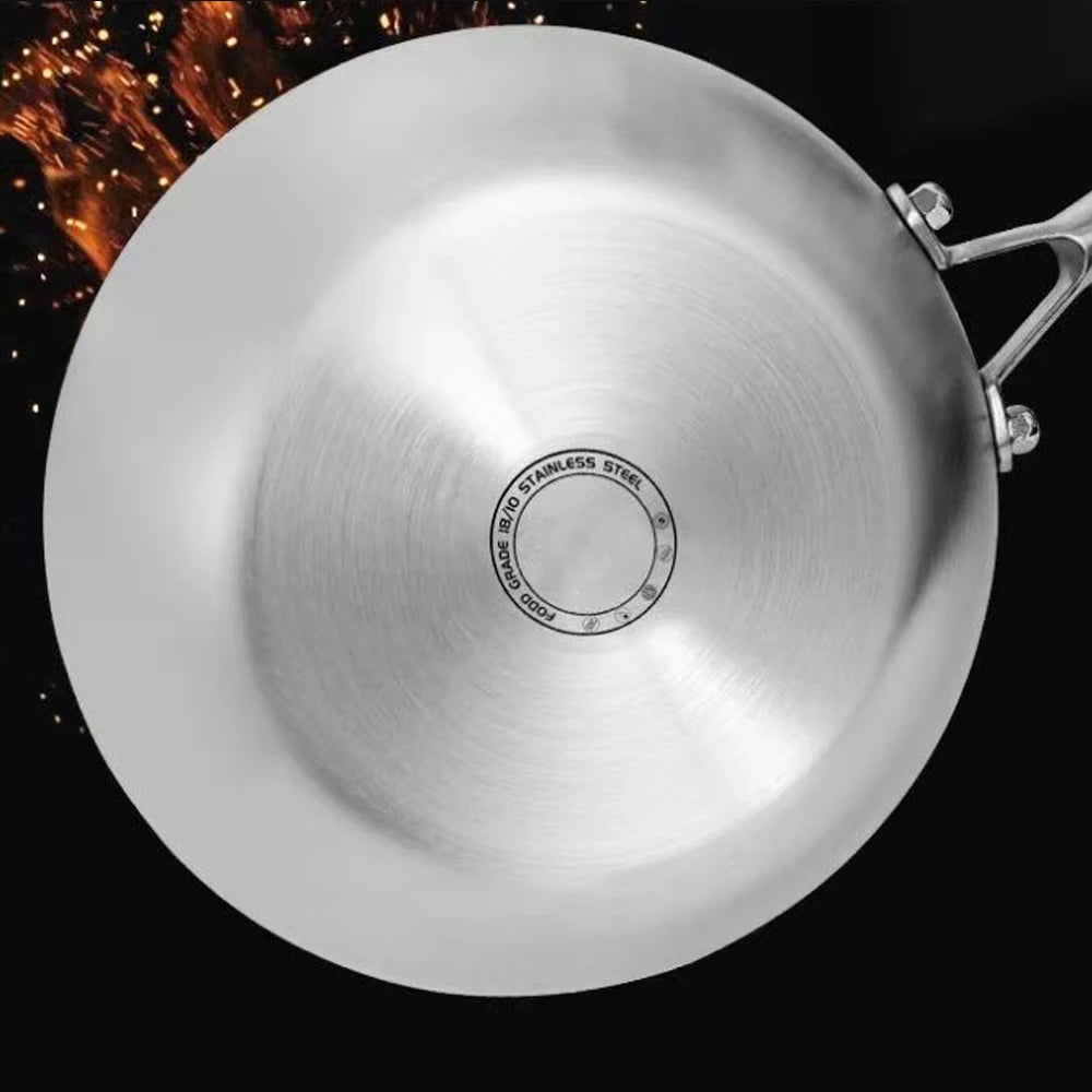 NovaGrid Heavy-Duty 316 Stainless Steel Nonstick Skillet