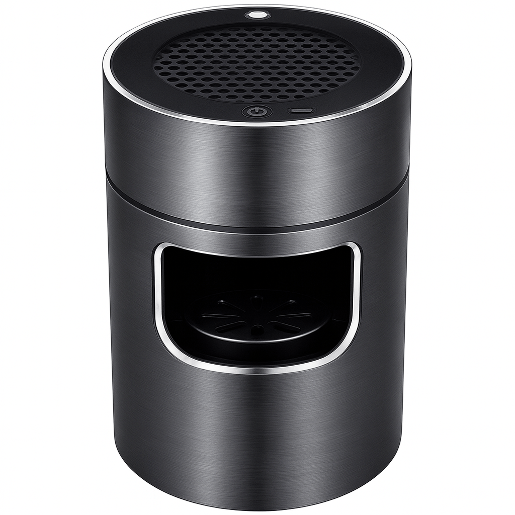 AeroPure Intelligent Ashtray — USB Air Purification System, Sealed Internal Battery