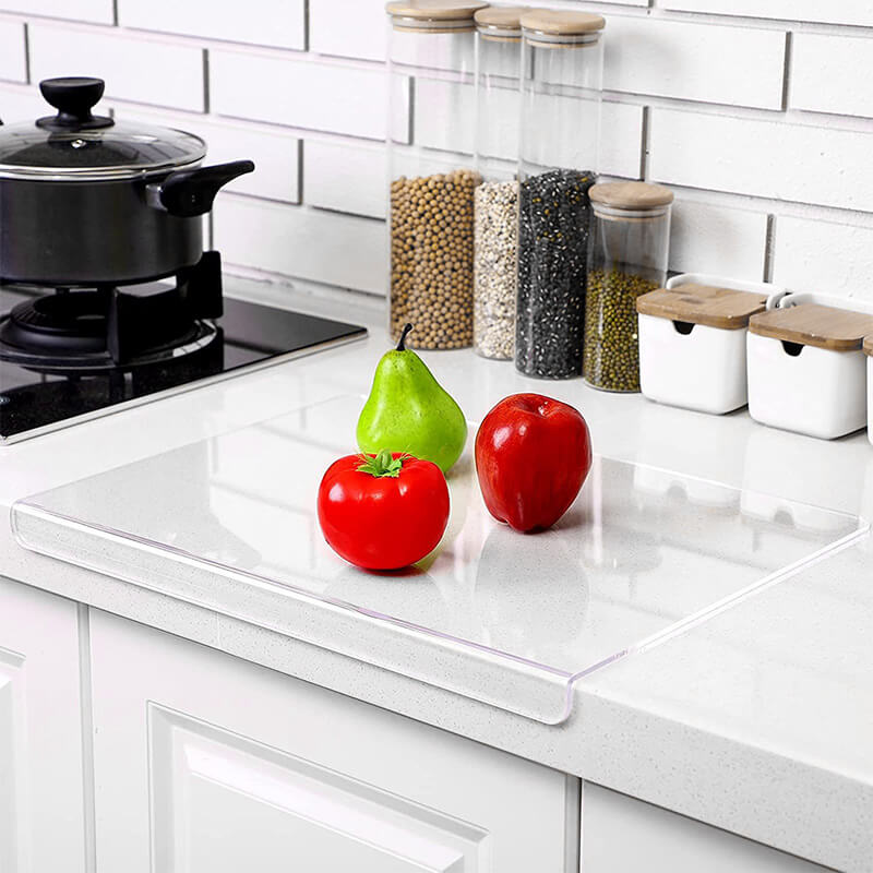 Tábua de corte em acrílico ClearSlice – Superfície resistente a riscos, pega antiderrapante