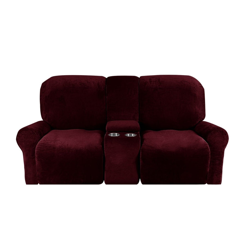 CozyNest Two-Seater Recliner Cover — Thick And Durable, Built-In Cup Holders
