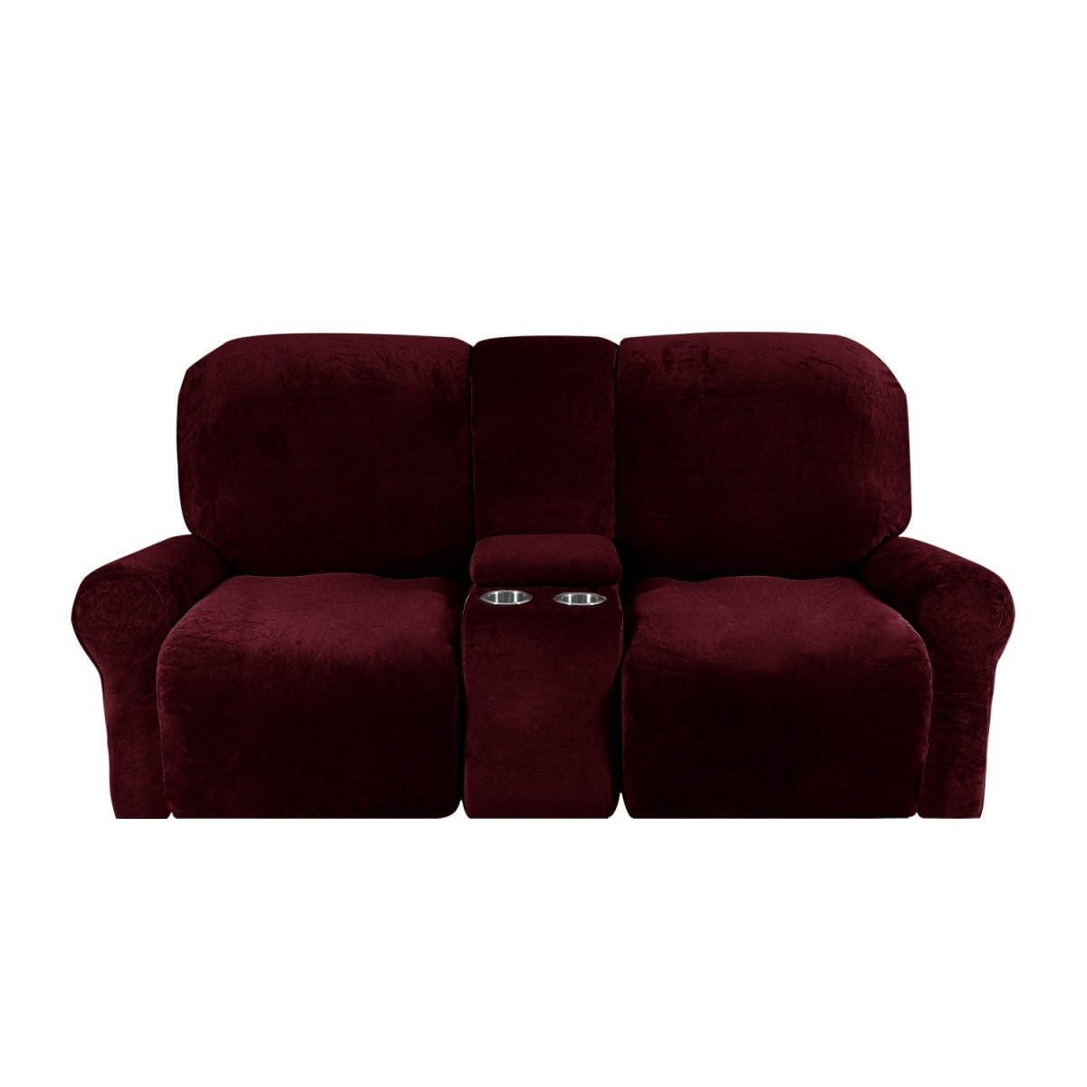 CozyNest Two-Seater Recliner Cover — Thick And Durable, Built-In Cup Holders